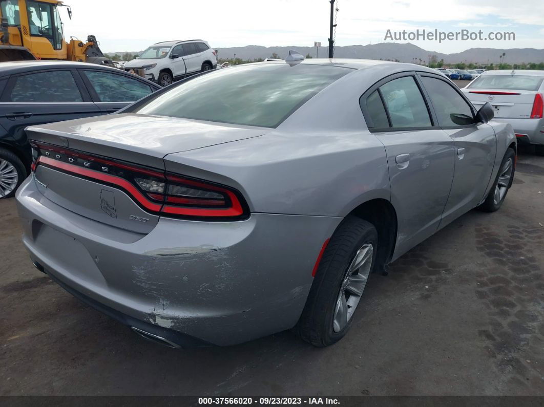 2018 Dodge Charger Sxt Plus Rwd Silver vin: 2C3CDXHG0JH176771