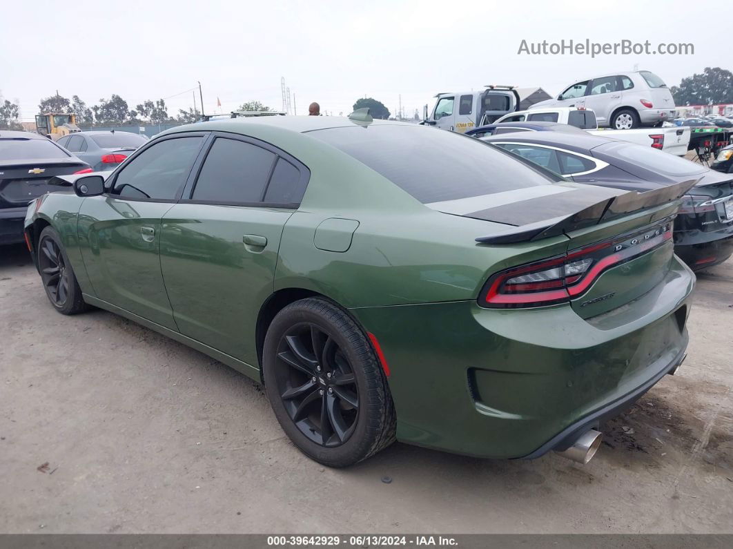 2018 Dodge Charger Sxt Plus Rwd Green vin: 2C3CDXHG0JH187818