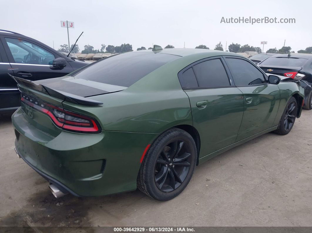 2018 Dodge Charger Sxt Plus Rwd Green vin: 2C3CDXHG0JH187818