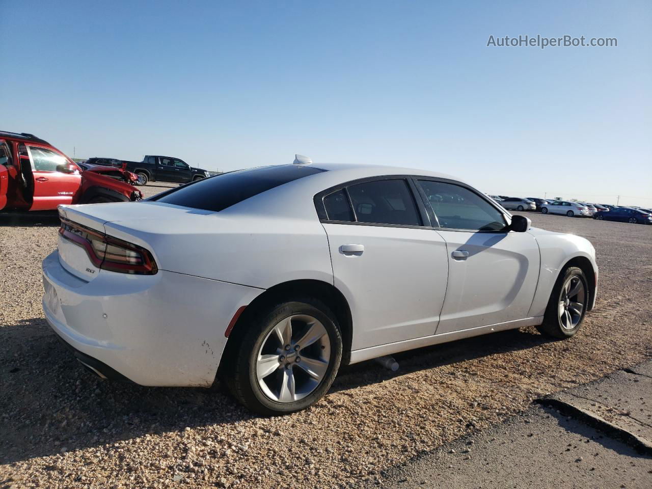 2018 Dodge Charger Sxt Plus White vin: 2C3CDXHG0JH188791