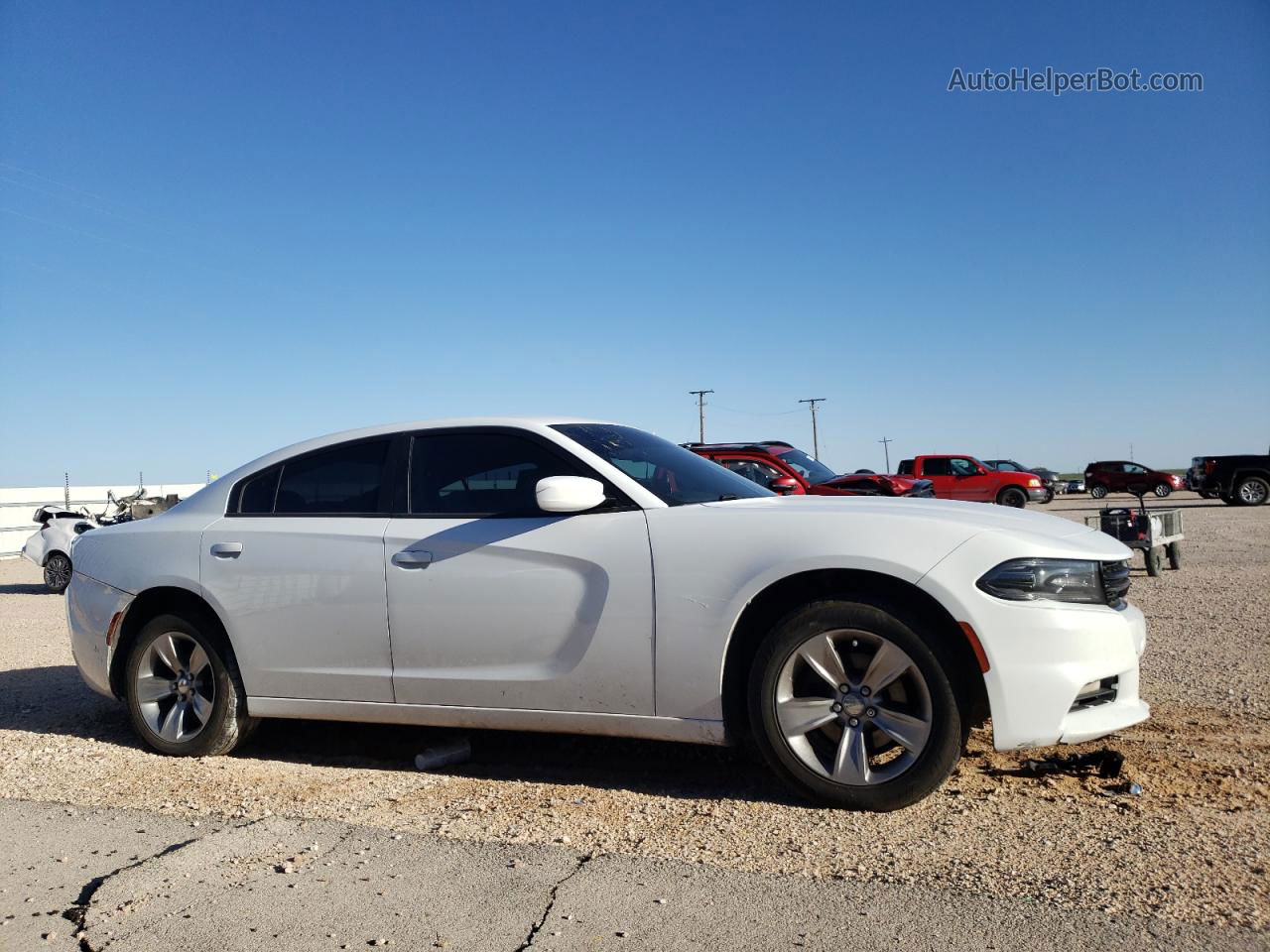 2018 Dodge Charger Sxt Plus Белый vin: 2C3CDXHG0JH188791