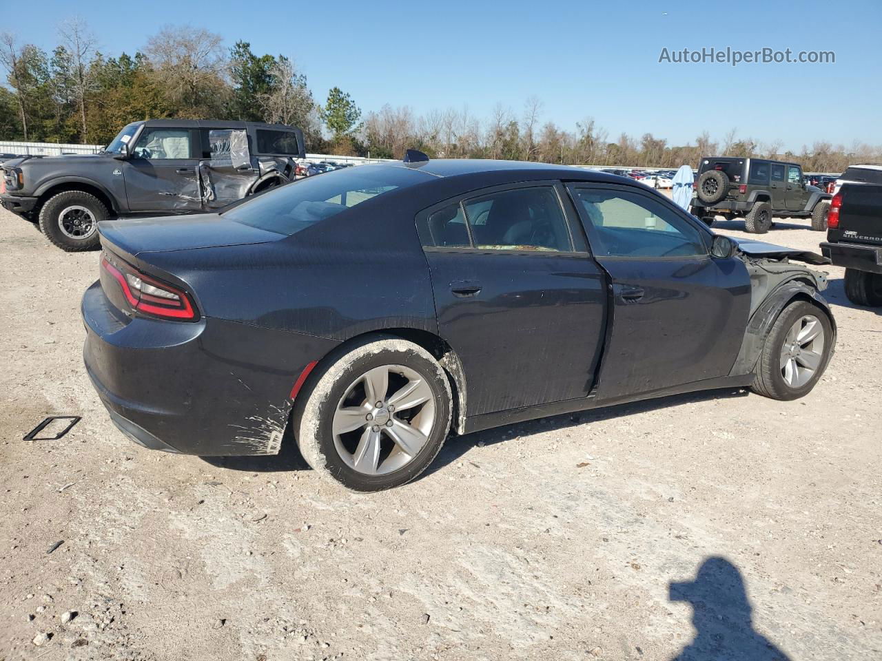 2016 Dodge Charger Sxt Black vin: 2C3CDXHG1GH138703