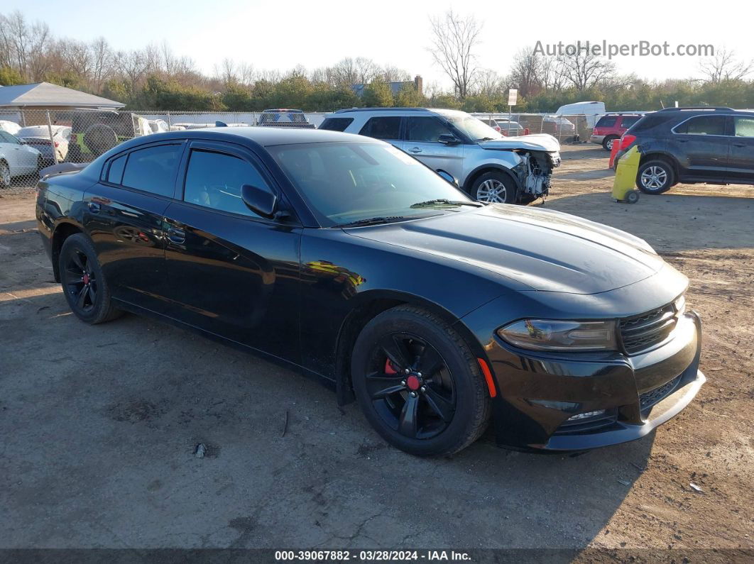 2016 Dodge Charger Sxt Black vin: 2C3CDXHG1GH149989