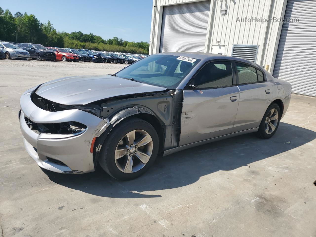 2016 Dodge Charger Sxt Silver vin: 2C3CDXHG1GH173029