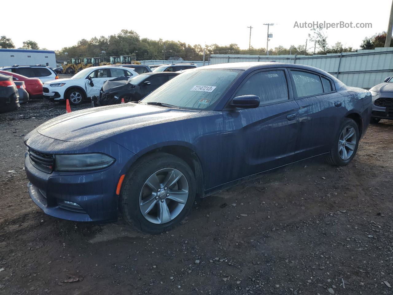 2016 Dodge Charger Sxt Синий vin: 2C3CDXHG1GH187013