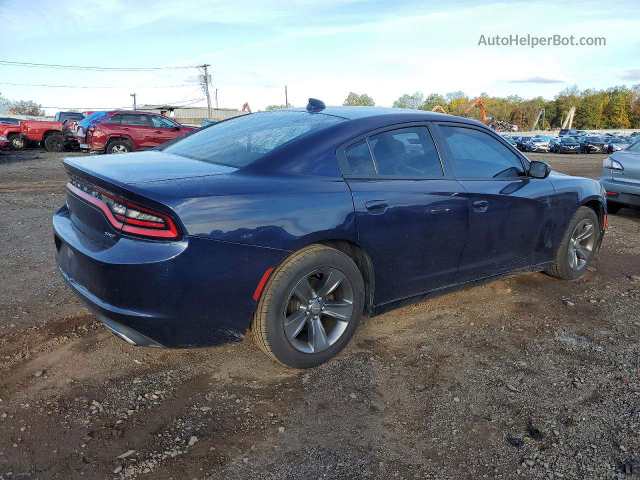 2016 Dodge Charger Sxt Синий vin: 2C3CDXHG1GH187013