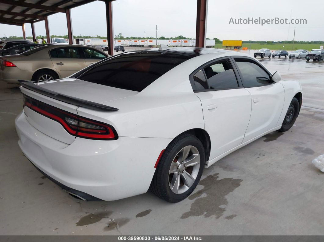 2016 Dodge Charger Sxt White vin: 2C3CDXHG1GH187433