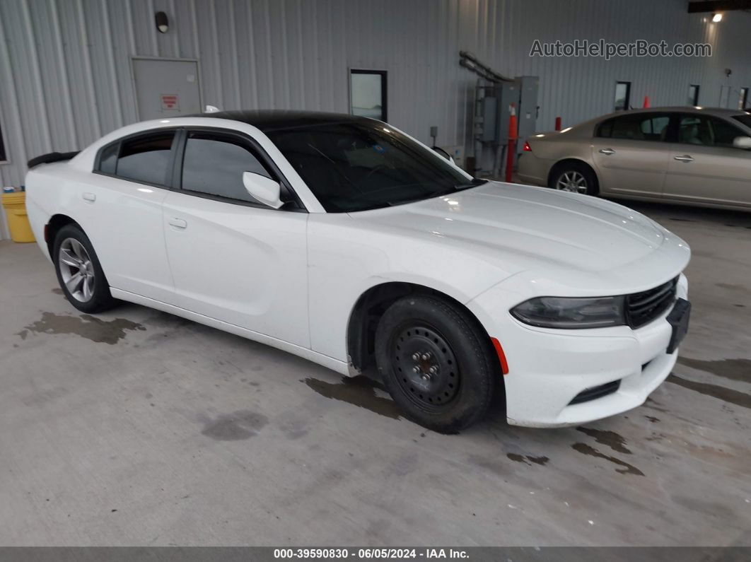 2016 Dodge Charger Sxt White vin: 2C3CDXHG1GH187433