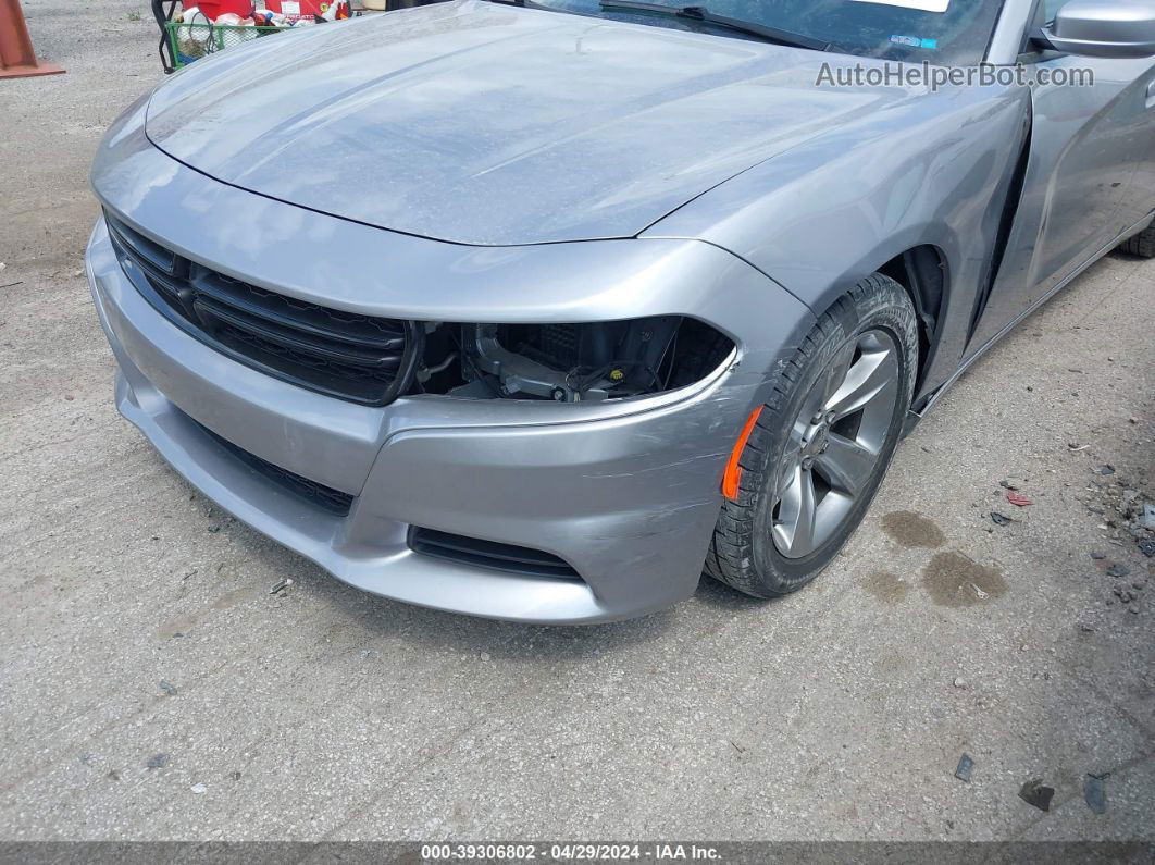 2016 Dodge Charger Sxt Silver vin: 2C3CDXHG1GH215604