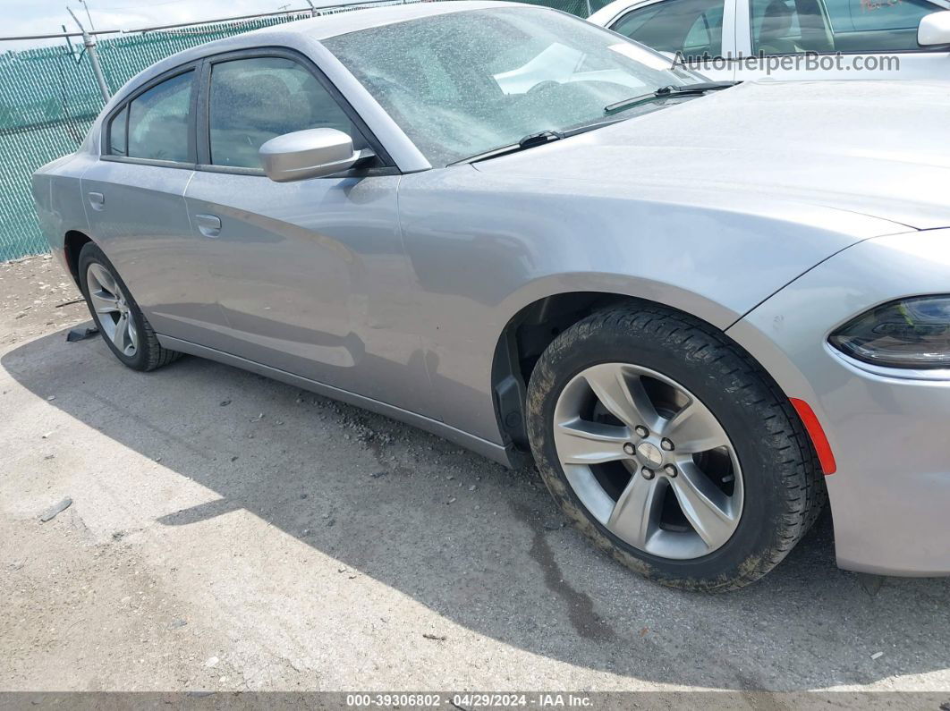 2016 Dodge Charger Sxt Silver vin: 2C3CDXHG1GH215604