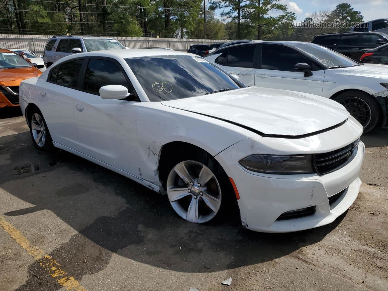 2016 Dodge Charger Sxt White vin: 2C3CDXHG1GH251017