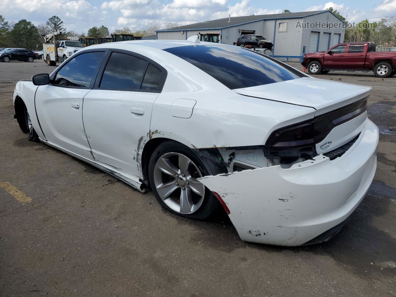 2016 Dodge Charger Sxt White vin: 2C3CDXHG1GH251017