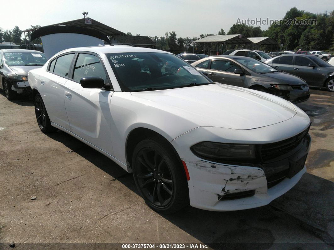 2016 Dodge Charger Sxt White vin: 2C3CDXHG1GH312866