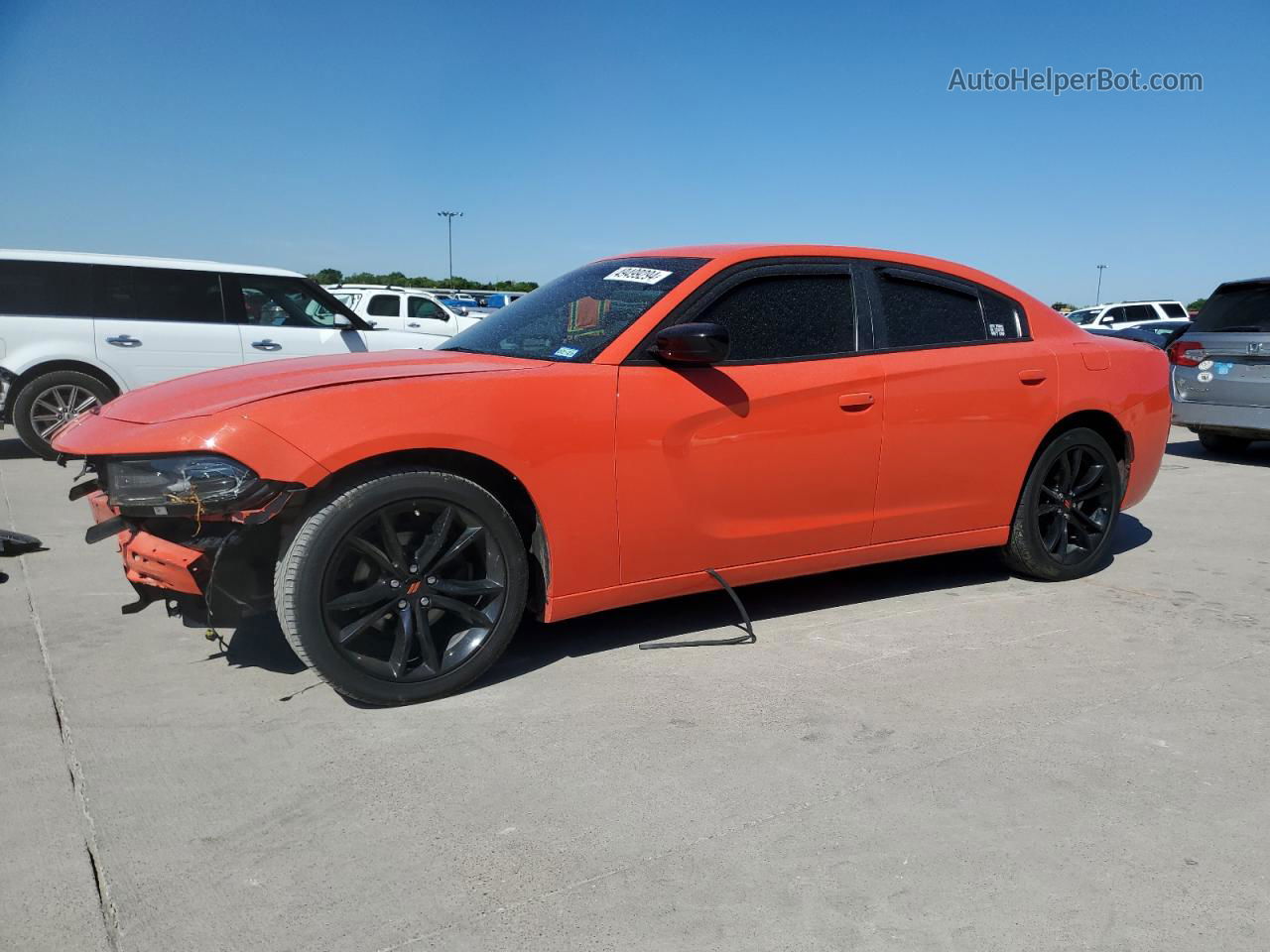 2017 Dodge Charger Sxt Orange vin: 2C3CDXHG1HH504614