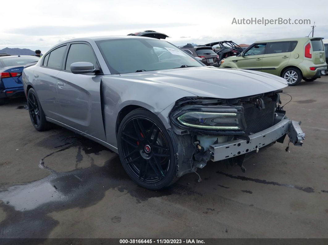 2017 Dodge Charger Sxt Rwd Silver vin: 2C3CDXHG1HH549360