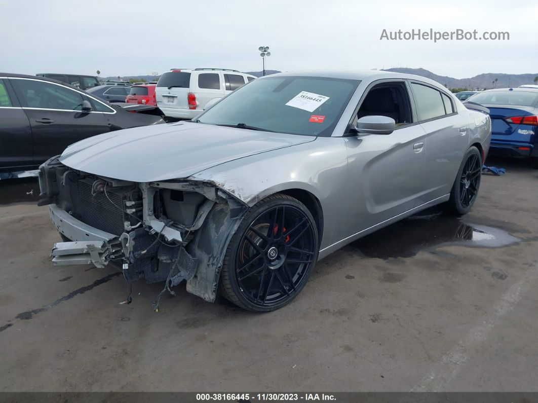 2017 Dodge Charger Sxt Rwd Silver vin: 2C3CDXHG1HH549360