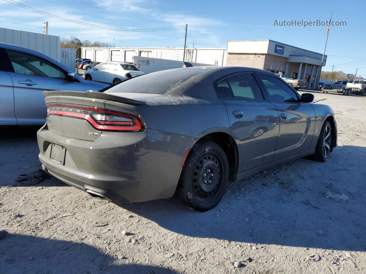 2017 Dodge Charger Sxt Gray vin: 2C3CDXHG1HH655212