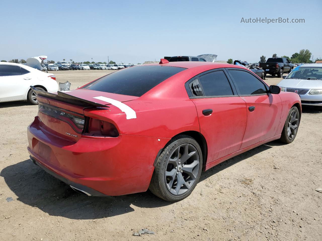 2017 Dodge Charger Sxt Red vin: 2C3CDXHG1HH667585