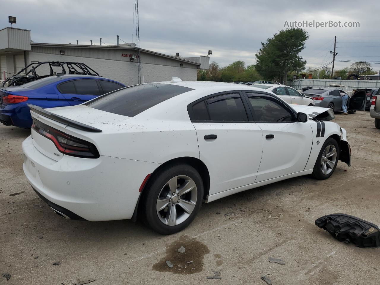 2018 Dodge Charger Sxt Plus White vin: 2C3CDXHG1JH125523