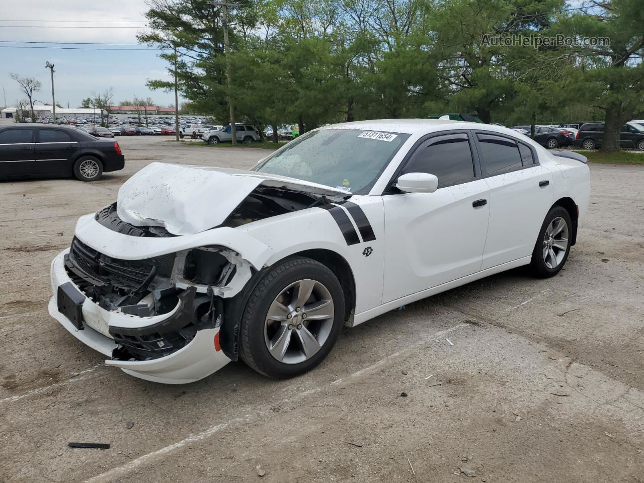 2018 Dodge Charger Sxt Plus White vin: 2C3CDXHG1JH125523