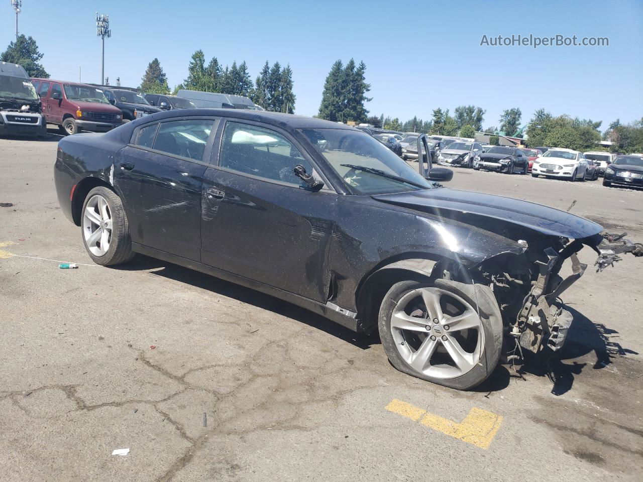 2018 Dodge Charger Sxt Plus Black vin: 2C3CDXHG1JH164337