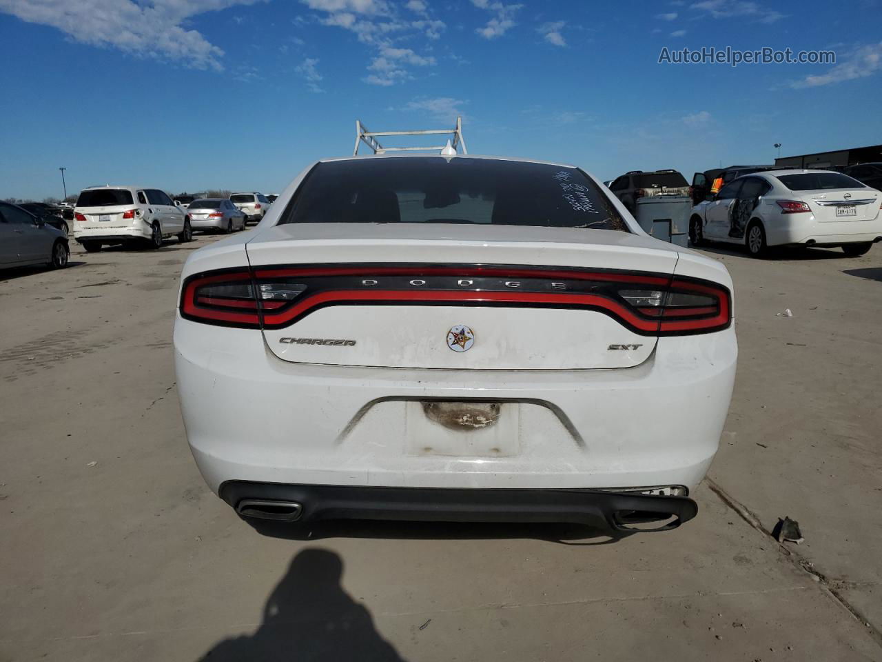 2016 Dodge Charger Sxt White vin: 2C3CDXHG2GH132439