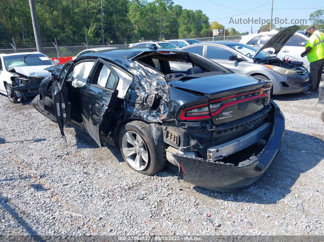 2016 Dodge Charger Sxt Black vin: 2C3CDXHG2GH222772