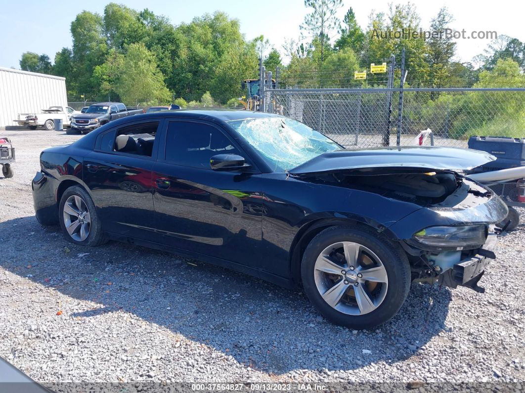 2016 Dodge Charger Sxt Black vin: 2C3CDXHG2GH222772