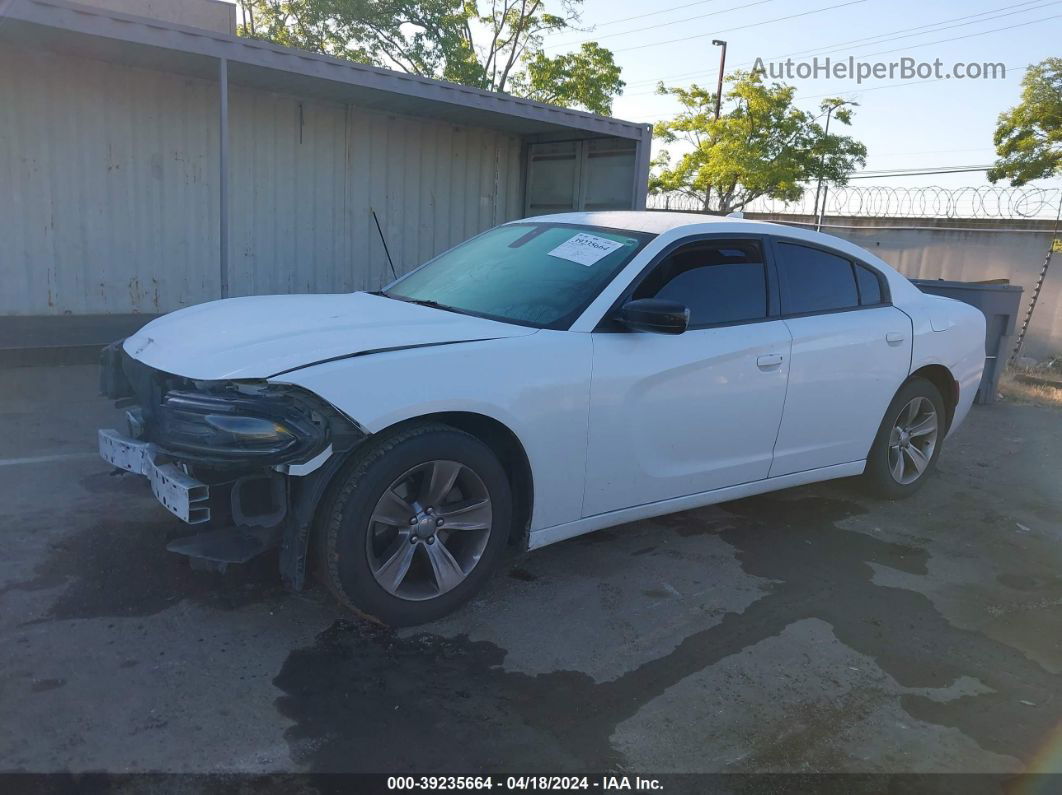 2016 Dodge Charger Sxt White vin: 2C3CDXHG2GH222948