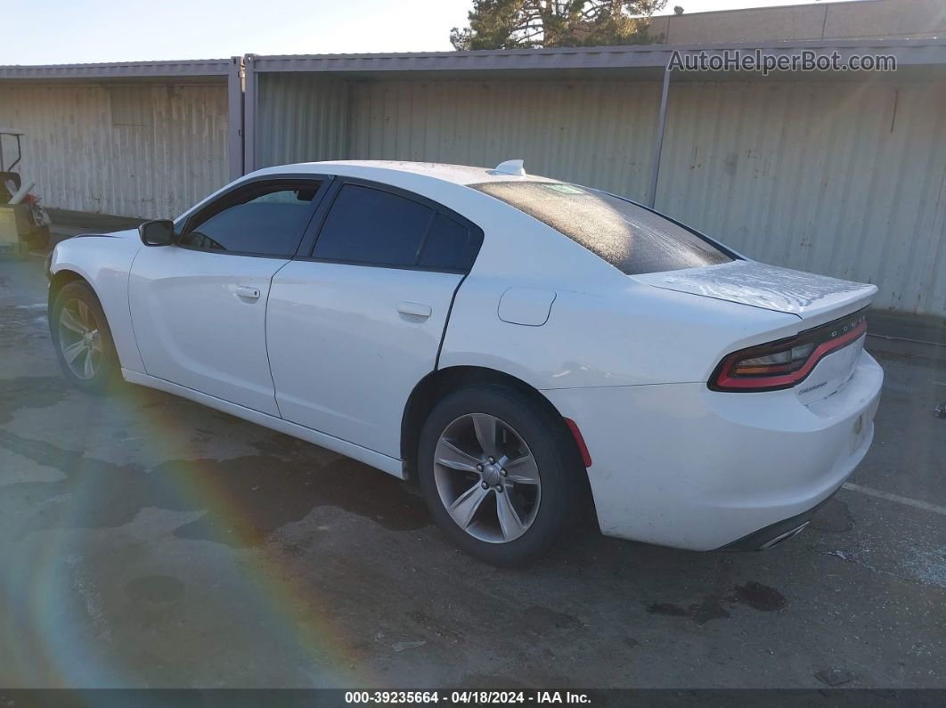 2016 Dodge Charger Sxt White vin: 2C3CDXHG2GH222948