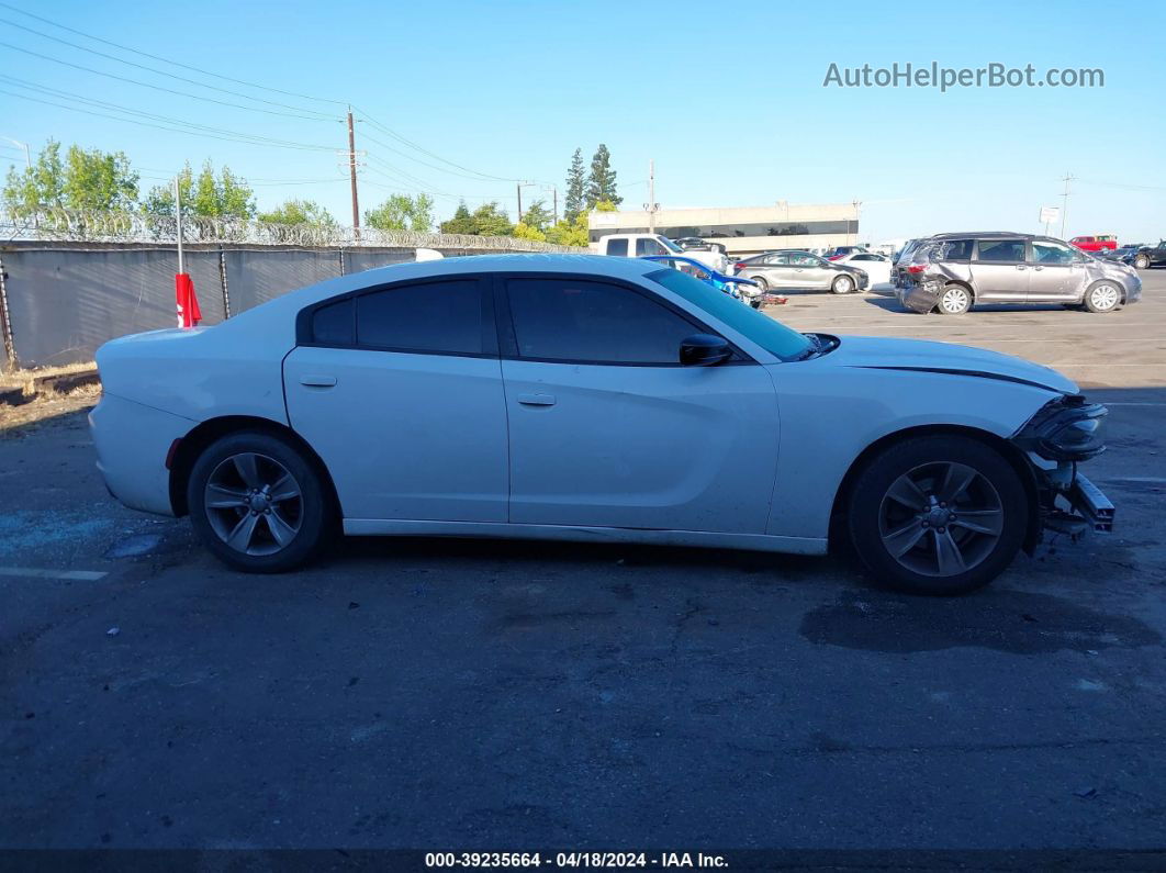 2016 Dodge Charger Sxt White vin: 2C3CDXHG2GH222948