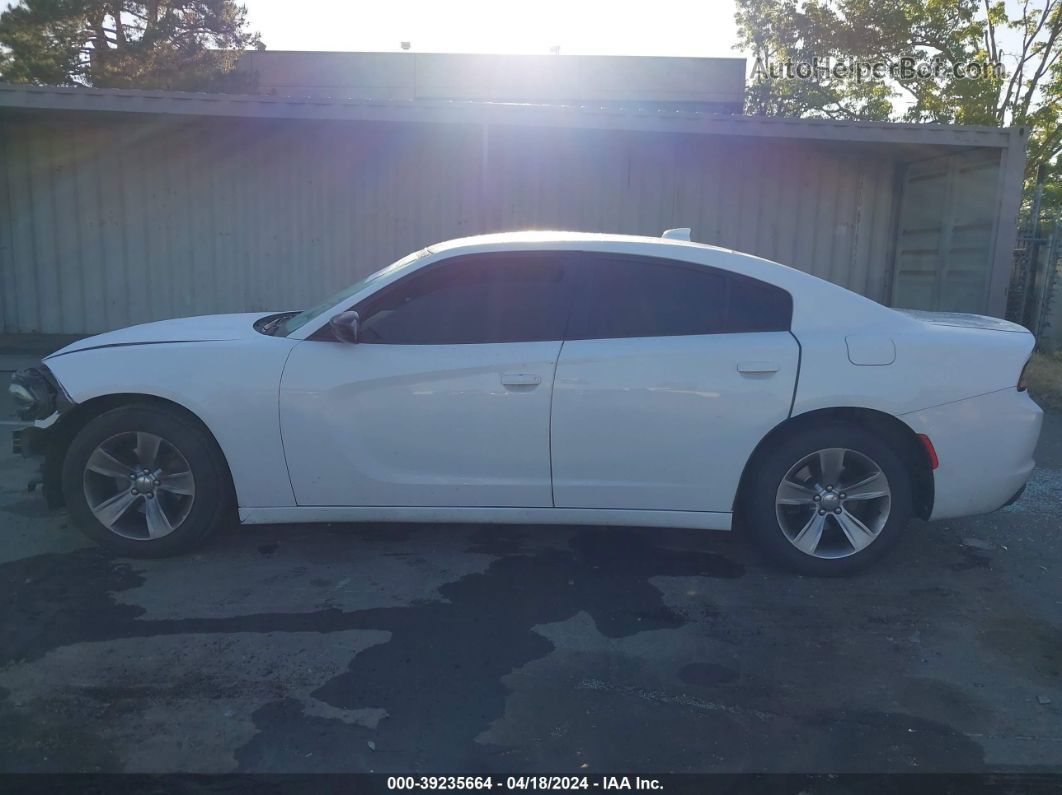 2016 Dodge Charger Sxt White vin: 2C3CDXHG2GH222948