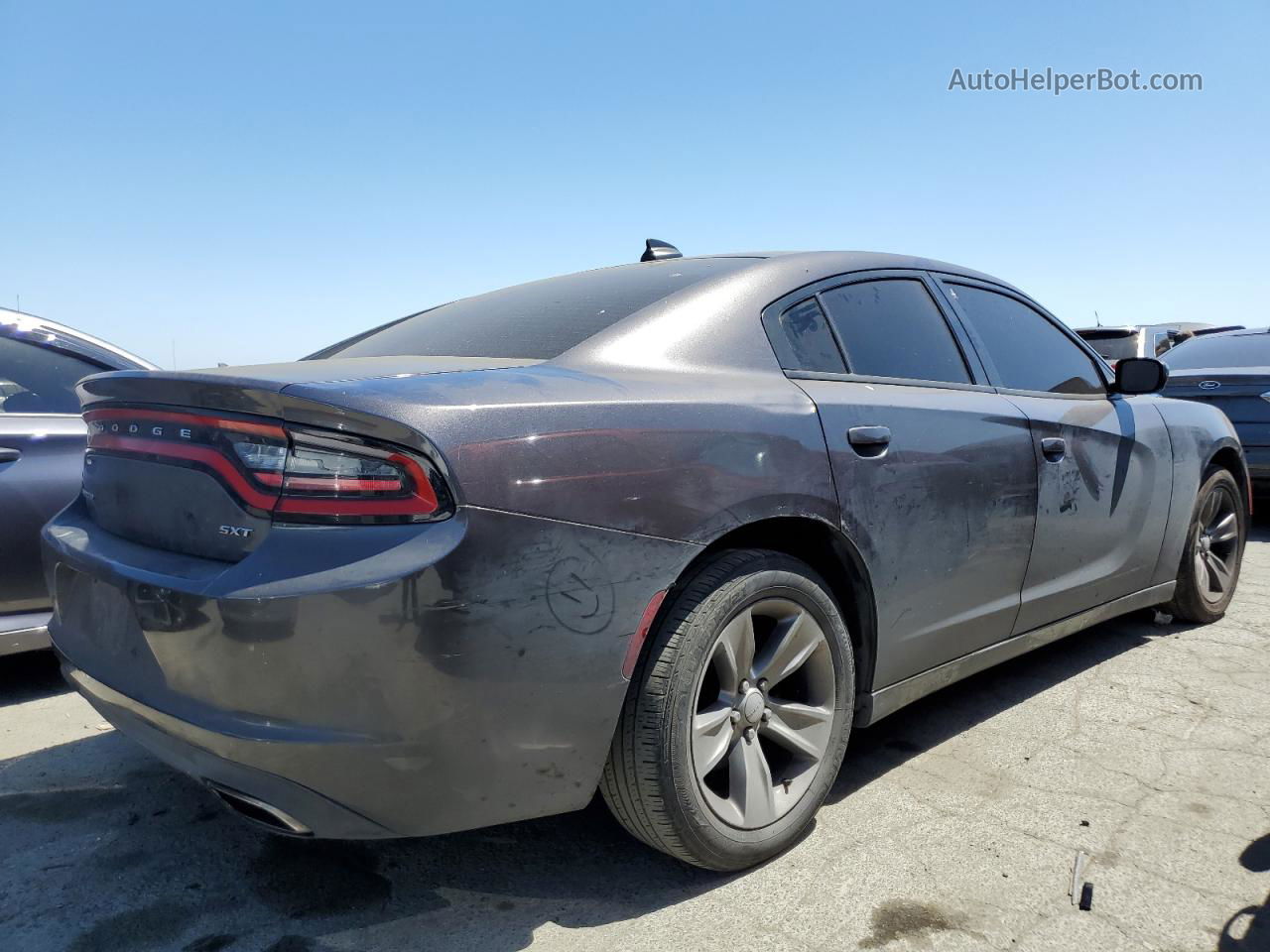 2016 Dodge Charger Sxt Gray vin: 2C3CDXHG2GH258235