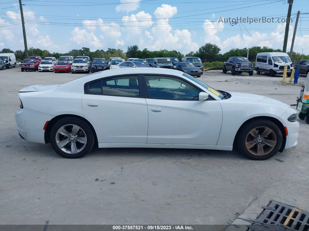 2016 Dodge Charger Sxt White vin: 2C3CDXHG2GH266402