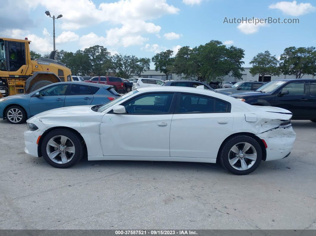 2016 Dodge Charger Sxt White vin: 2C3CDXHG2GH266402