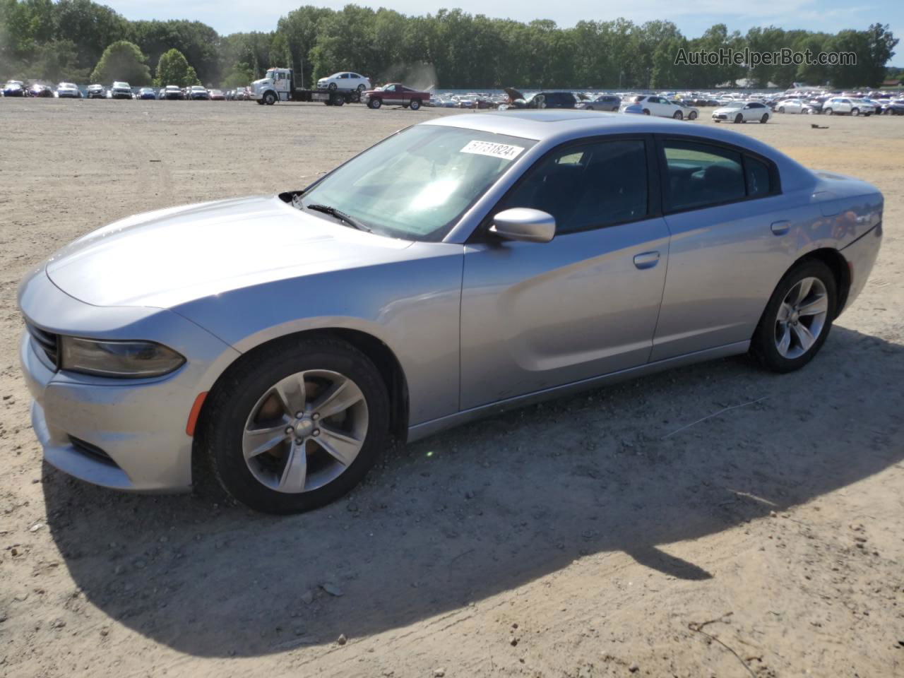 2016 Dodge Charger Sxt Silver vin: 2C3CDXHG2GH293003