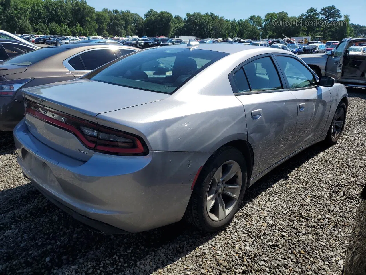 2016 Dodge Charger Sxt Silver vin: 2C3CDXHG2GH293003