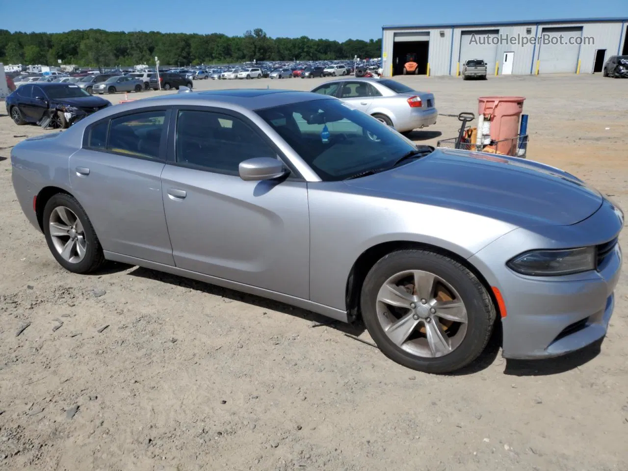 2016 Dodge Charger Sxt Silver vin: 2C3CDXHG2GH293003