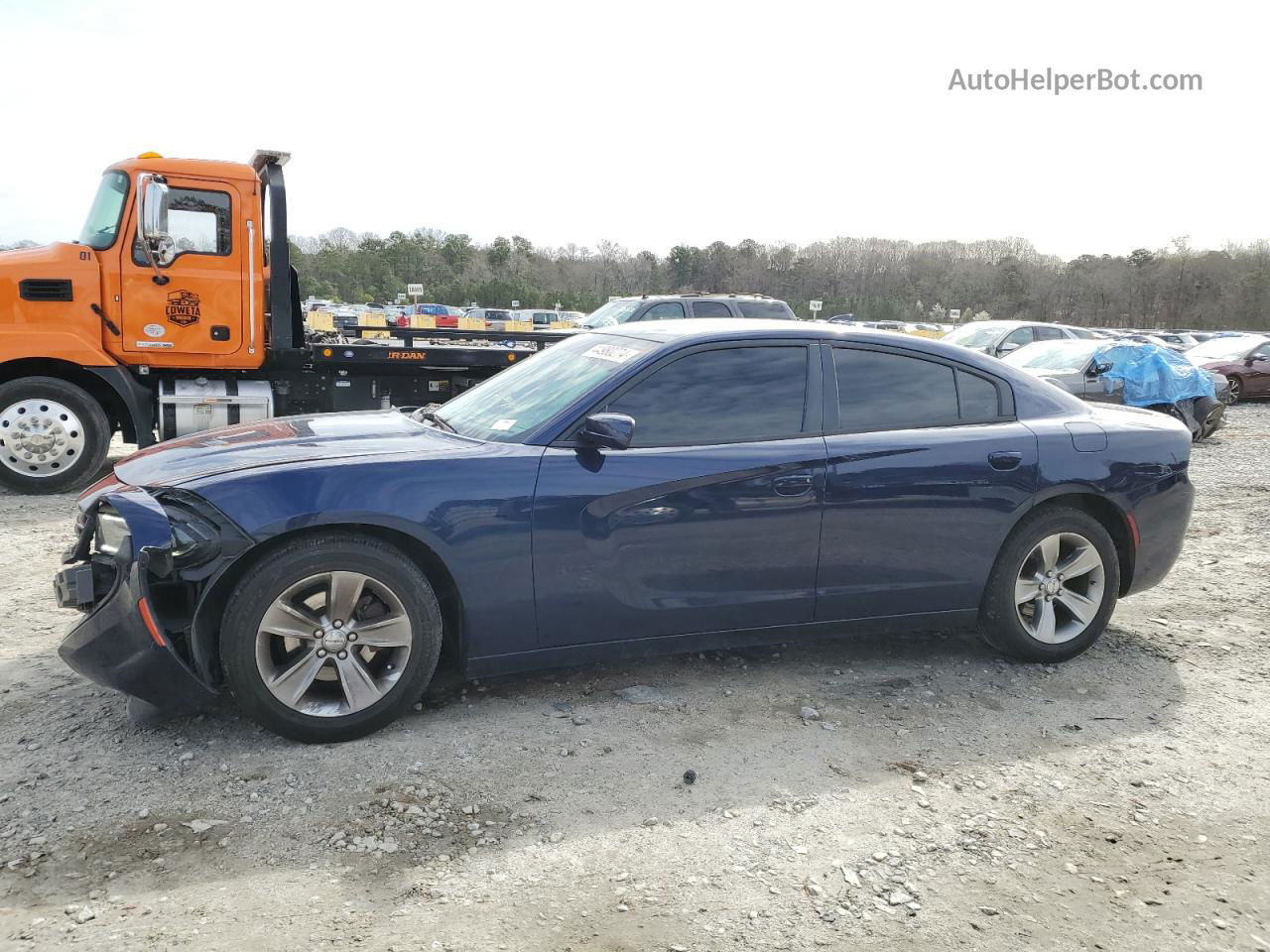 2016 Dodge Charger Sxt Синий vin: 2C3CDXHG2GH335024