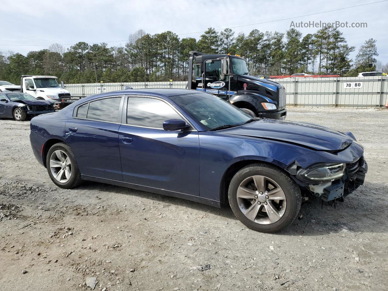 2016 Dodge Charger Sxt Синий vin: 2C3CDXHG2GH335024