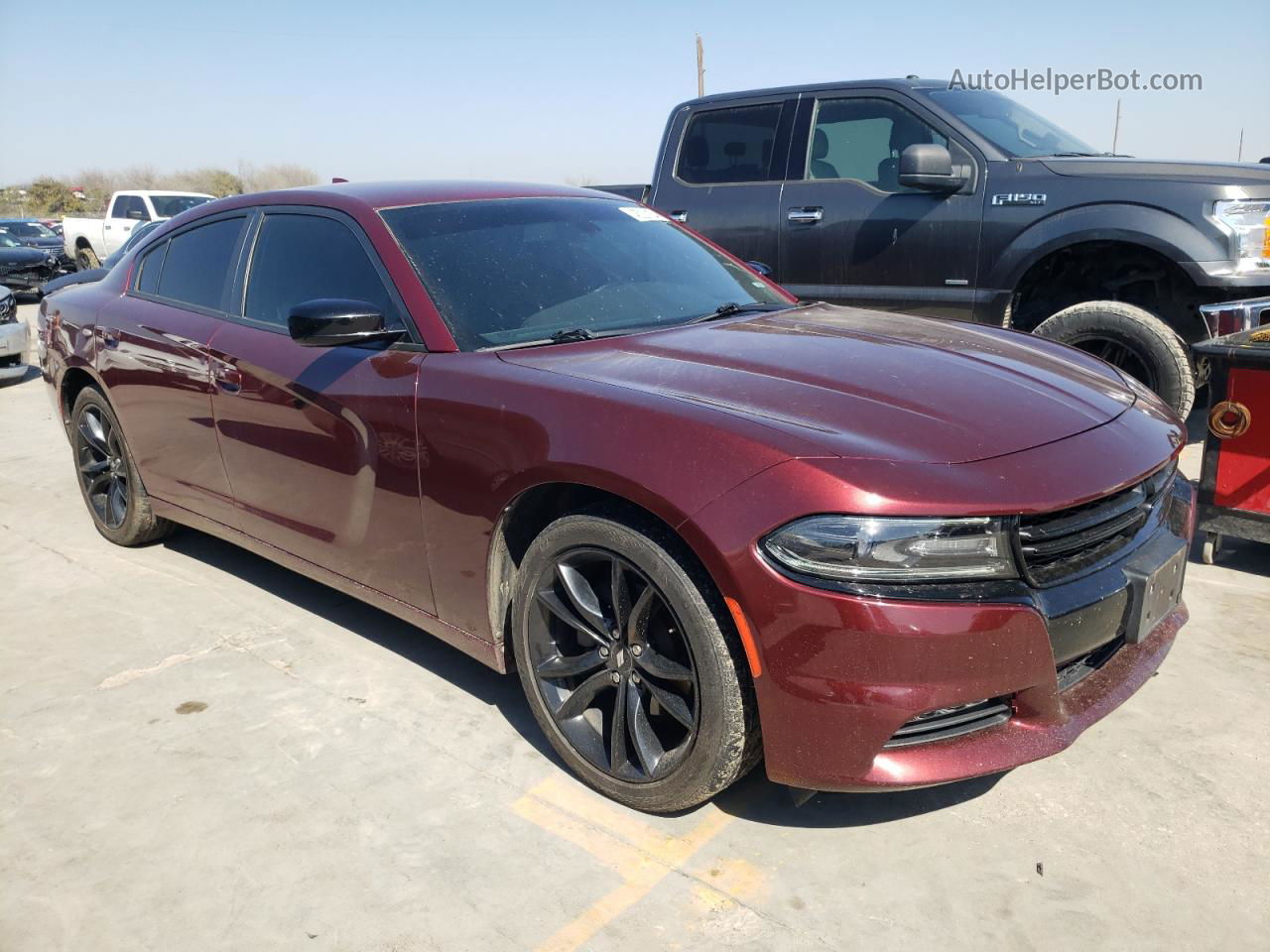 2017 Dodge Charger Sxt Темно-бордовый vin: 2C3CDXHG2HH514827