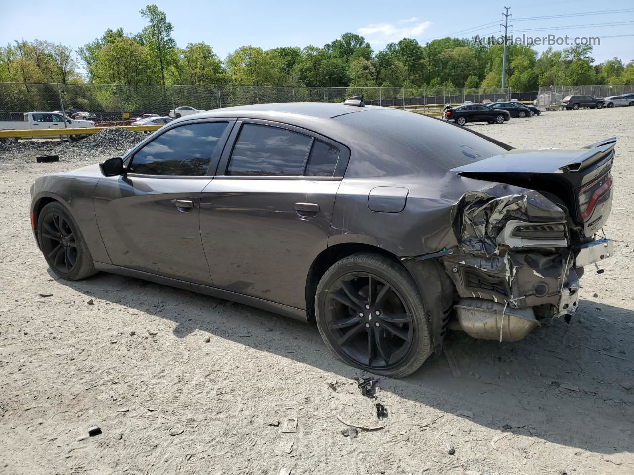 2017 Dodge Charger Sxt Gray vin: 2C3CDXHG2HH556978