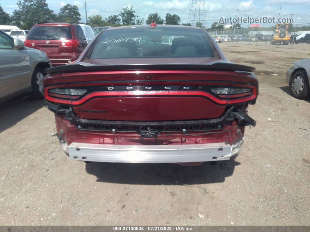 2018 Dodge Charger Sxt Plus Red vin: 2C3CDXHG2JH206451