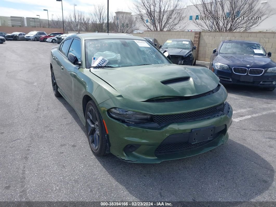 2021 Dodge Charger Gt Rwd Green vin: 2C3CDXHG2MH502042