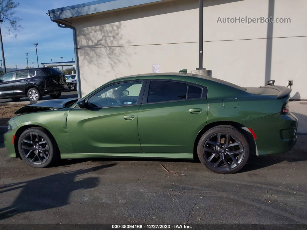 2021 Dodge Charger Gt Rwd Green vin: 2C3CDXHG2MH502042