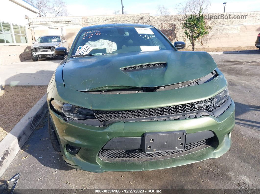 2021 Dodge Charger Gt Rwd Зеленый vin: 2C3CDXHG2MH502042