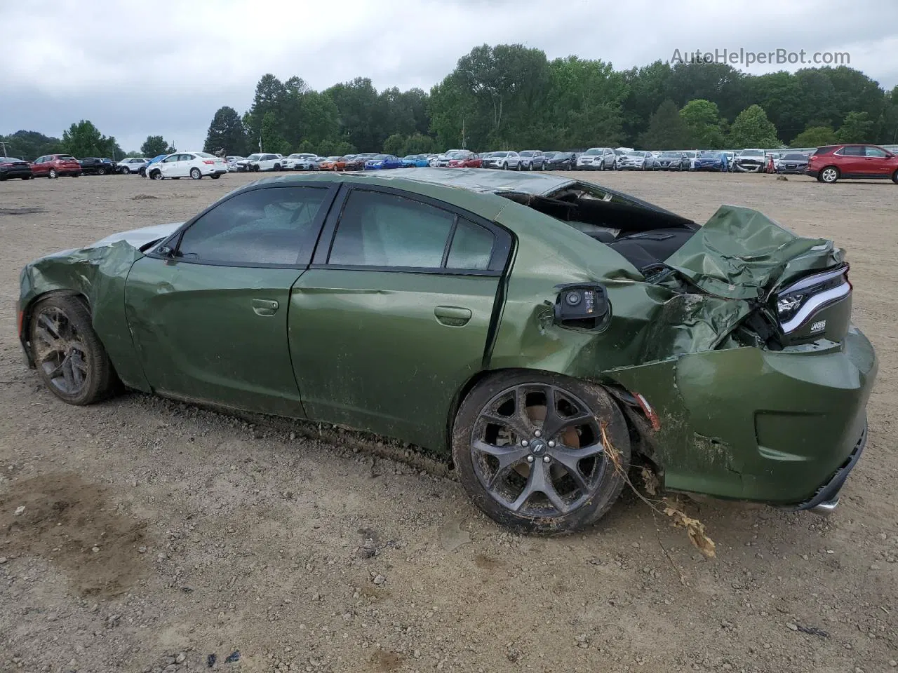 2021 Dodge Charger Gt Зеленый vin: 2C3CDXHG2MH648635