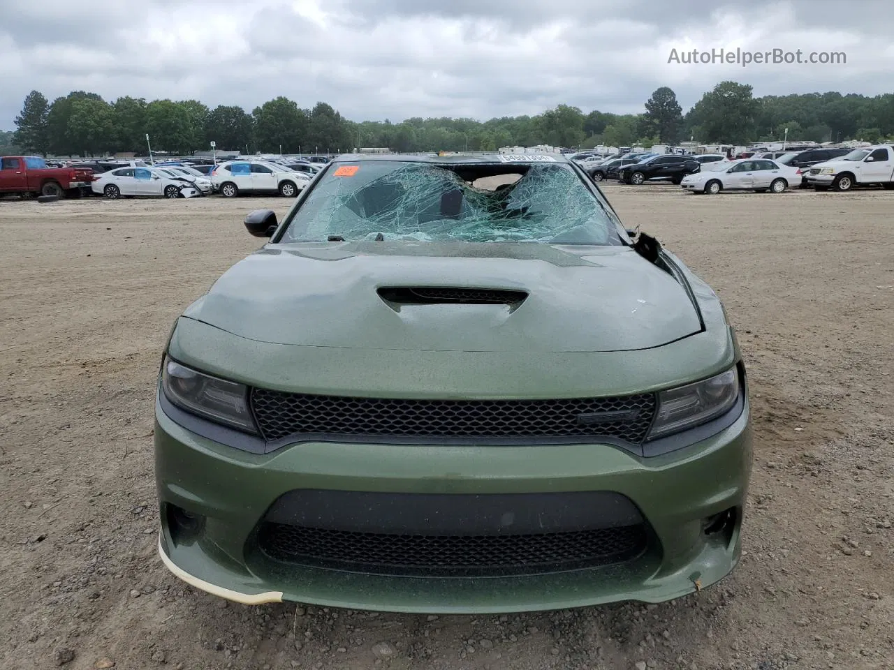 2021 Dodge Charger Gt Зеленый vin: 2C3CDXHG2MH648635