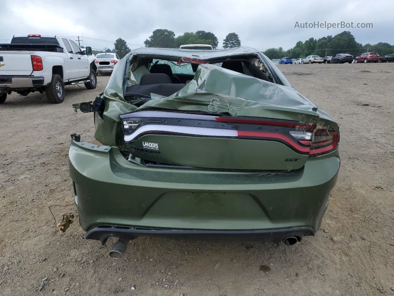 2021 Dodge Charger Gt Зеленый vin: 2C3CDXHG2MH648635