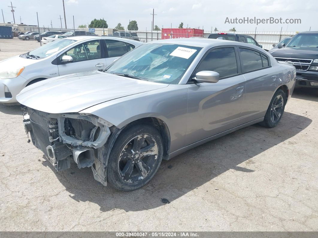 2016 Dodge Charger Sxt Silver vin: 2C3CDXHG3GH187319